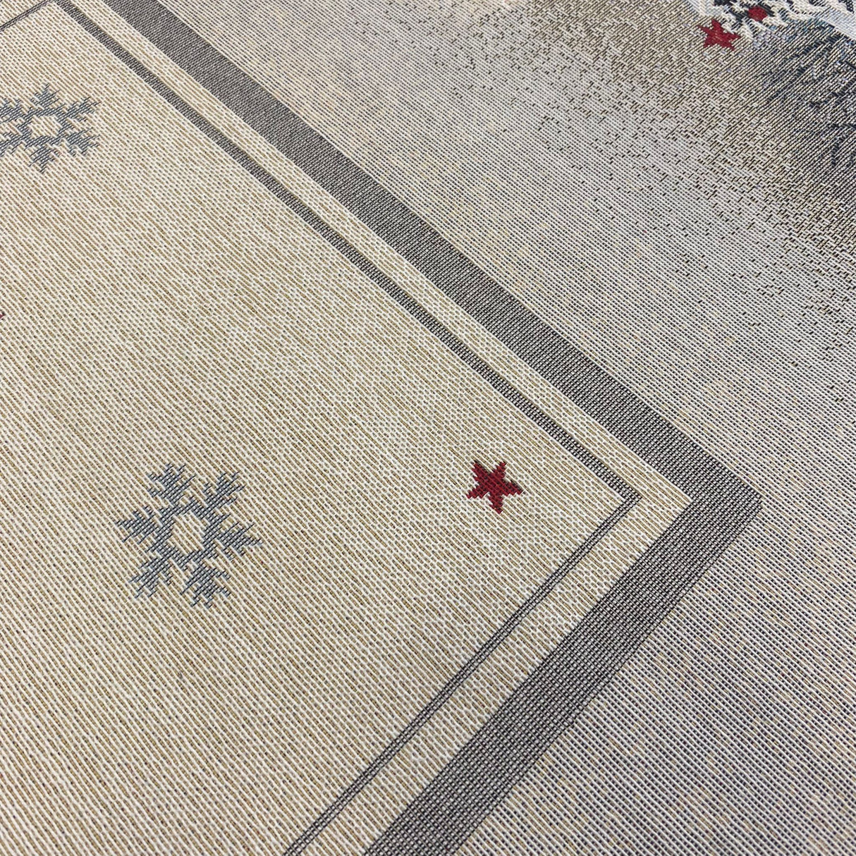 Weihnachtsläufer Gobelin Haus – Festliche Tischdekoration | Weihnachtsdeko von Wimpelberg