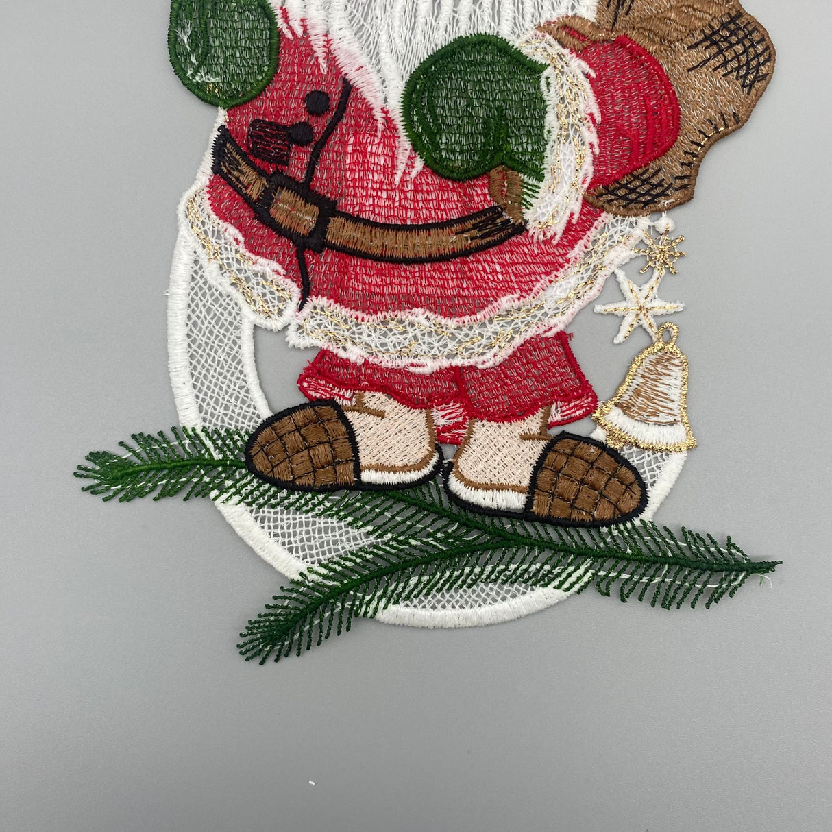 Fensterbild "Weihnachtsmann" – Plauener Spitze | Weihnachten Fensterdeko von Wimpelberg