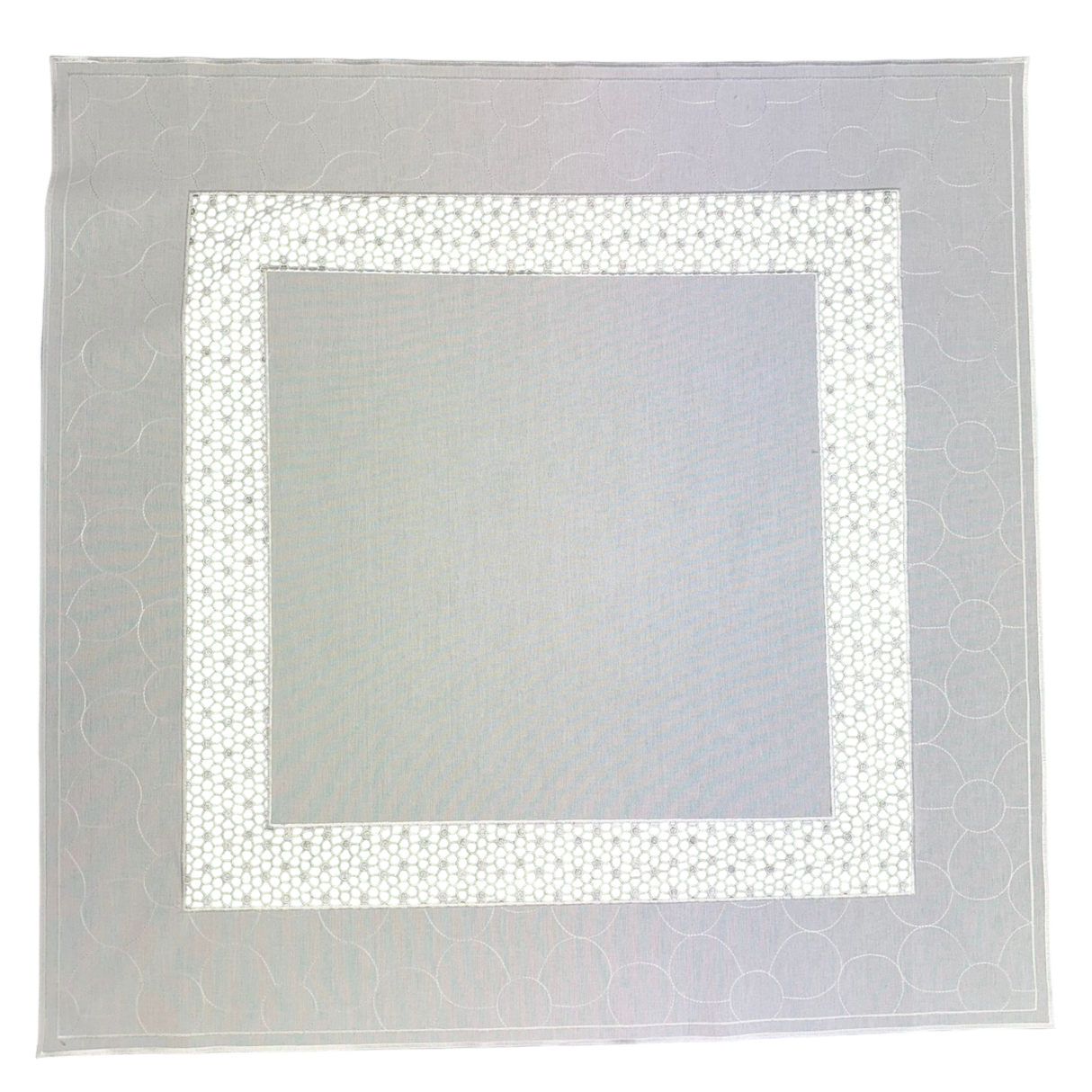 Plauener Spitze Tischdecke 85x85 cm – Elegante Wollweiß-Farbe von Wimpelberg