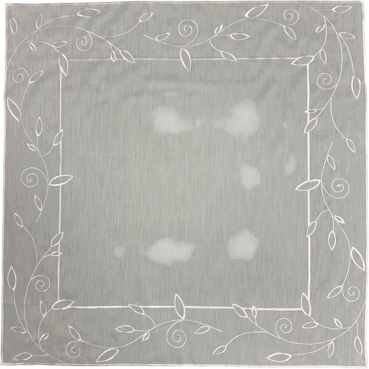 Plauener Spitze Decke mit Rankenverzierung – Wollweiß für ein elegantes Zuhause 85x85cm von Wimpelberg