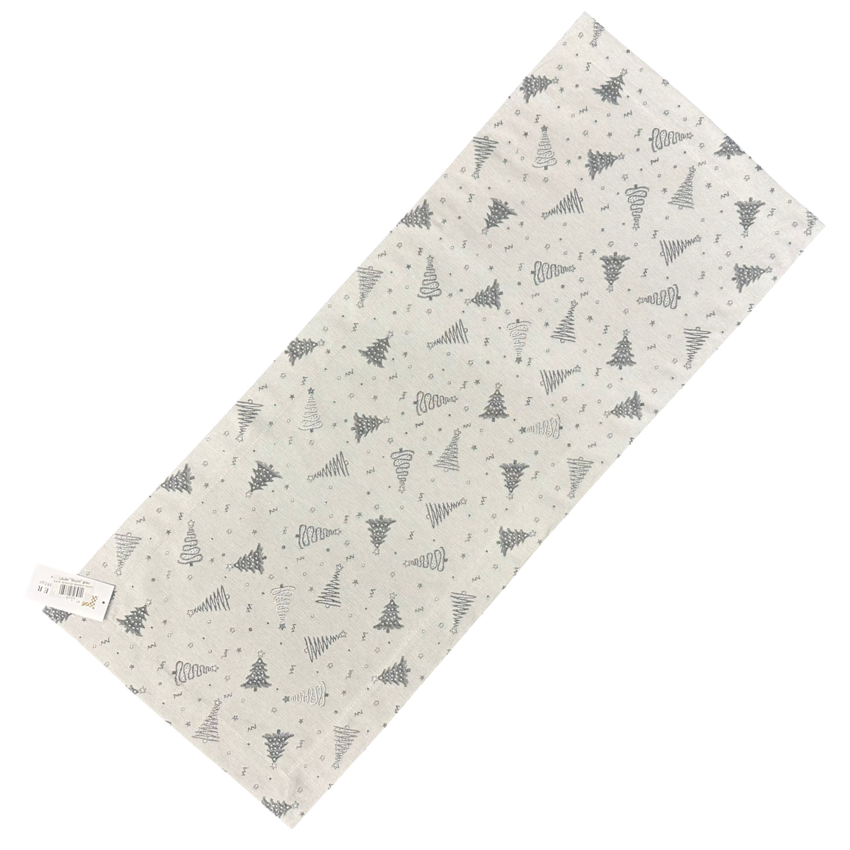 Weihnachtsläufer "Sturm" – Grau mit kleinen Weihnachtsbäumen | Weihnachten 40x100cm von Wimpelberg