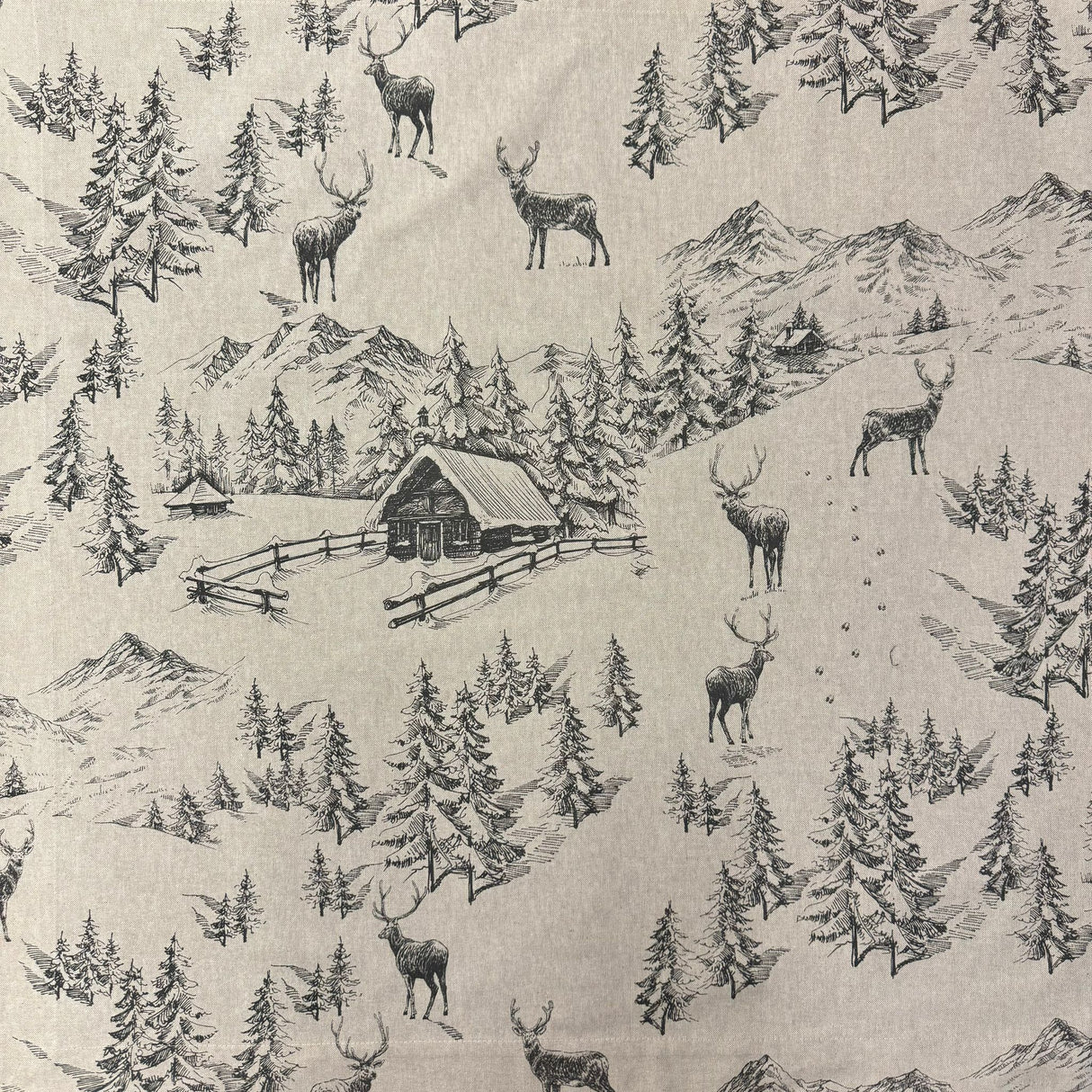 Decke "Allgäu" 85x85 cm – Tischdecke Winter Winterlandschaft von Wimpelberg