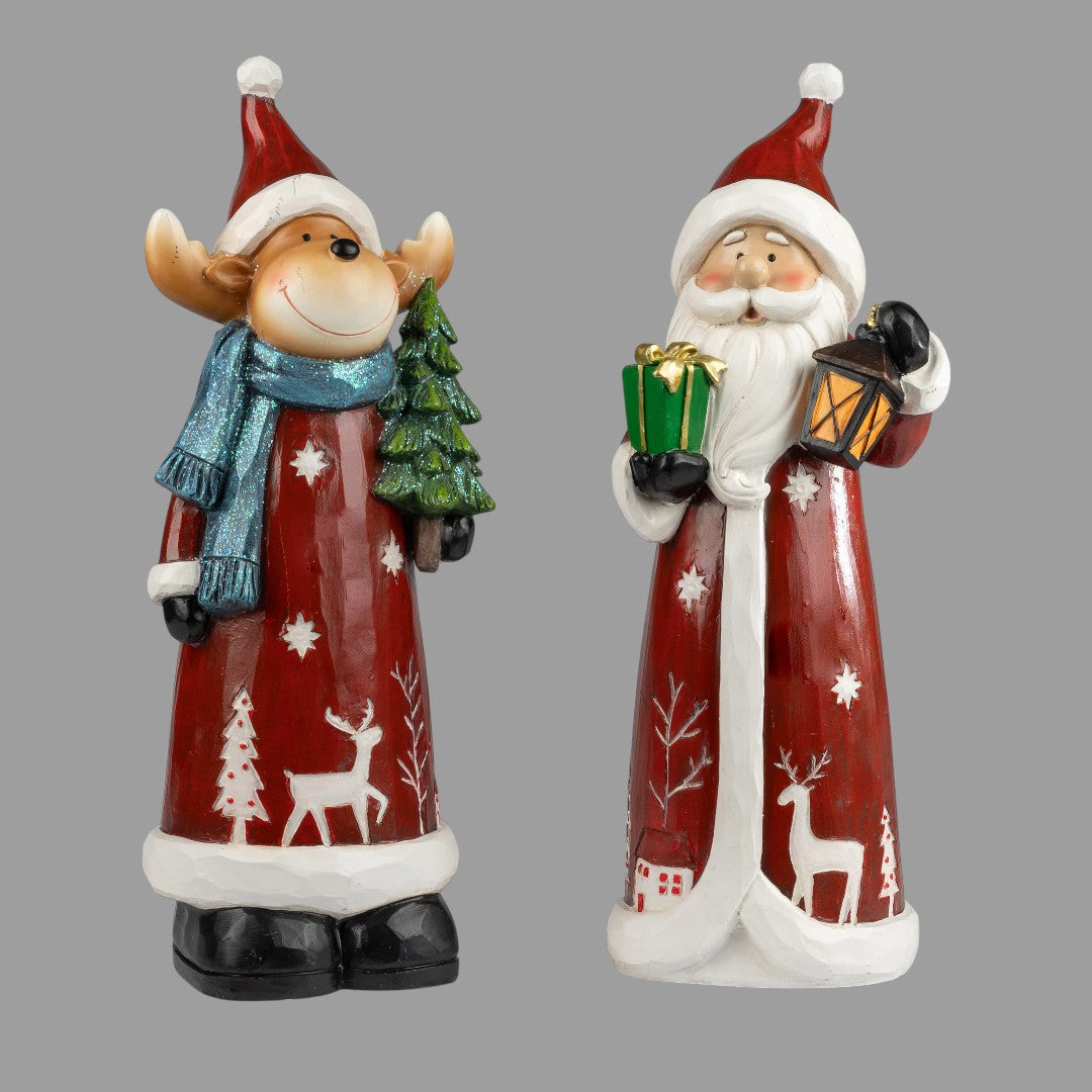 Formano Dekofigur „Santa mit Geschenken“ – 40 cm, handbemalt