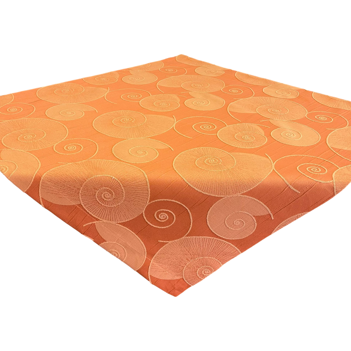 Decke 85x85cm Ammoniten orange | Tischdecke | Deko für den Tisch von Wimpelberg