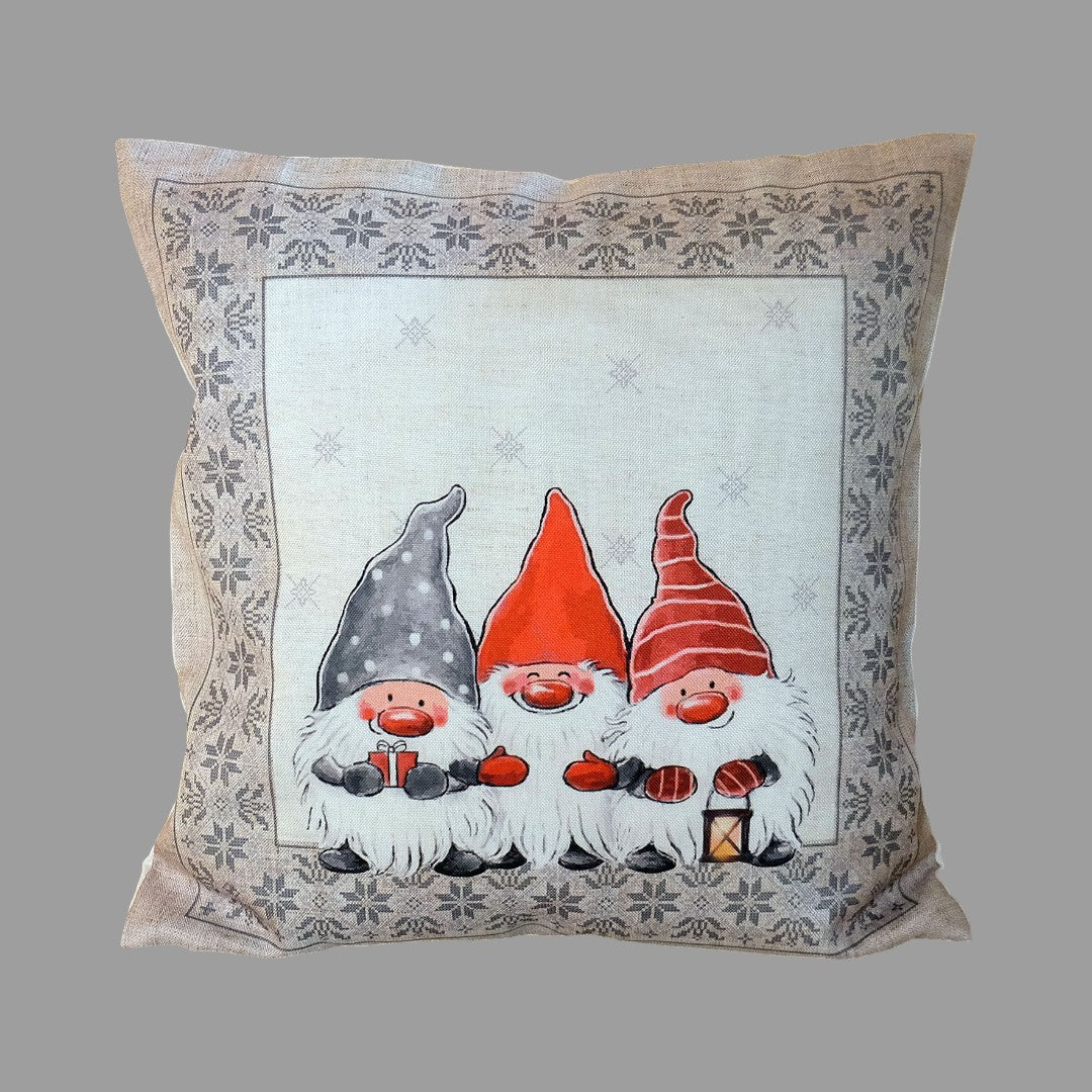 Kissenhülle „Weihnachtswichtel“ – 40x40 cm | Weihnachtsdeko