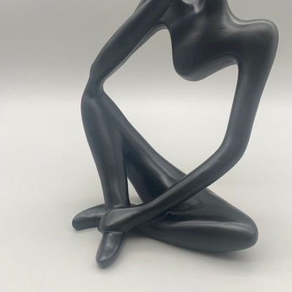 Deko-Figur Schwarz 12x24 cm – Moderne Skulptur aus Kunststein | Dekoobjekt modern   von Wimpelberg