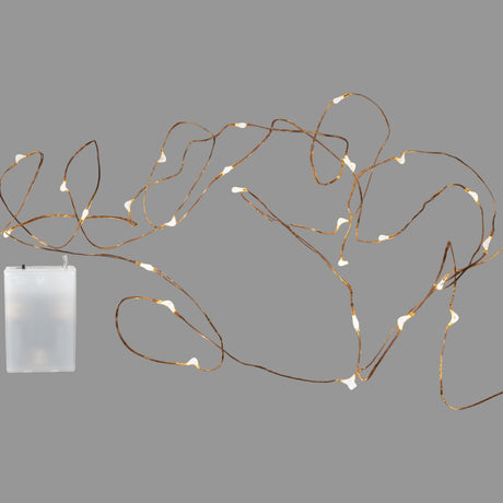 Lichtgirlande Draht – 280 cm, Silber, mit 30 LED-Lämpchen | Formano Weihnachten LED   von Wimpelberg