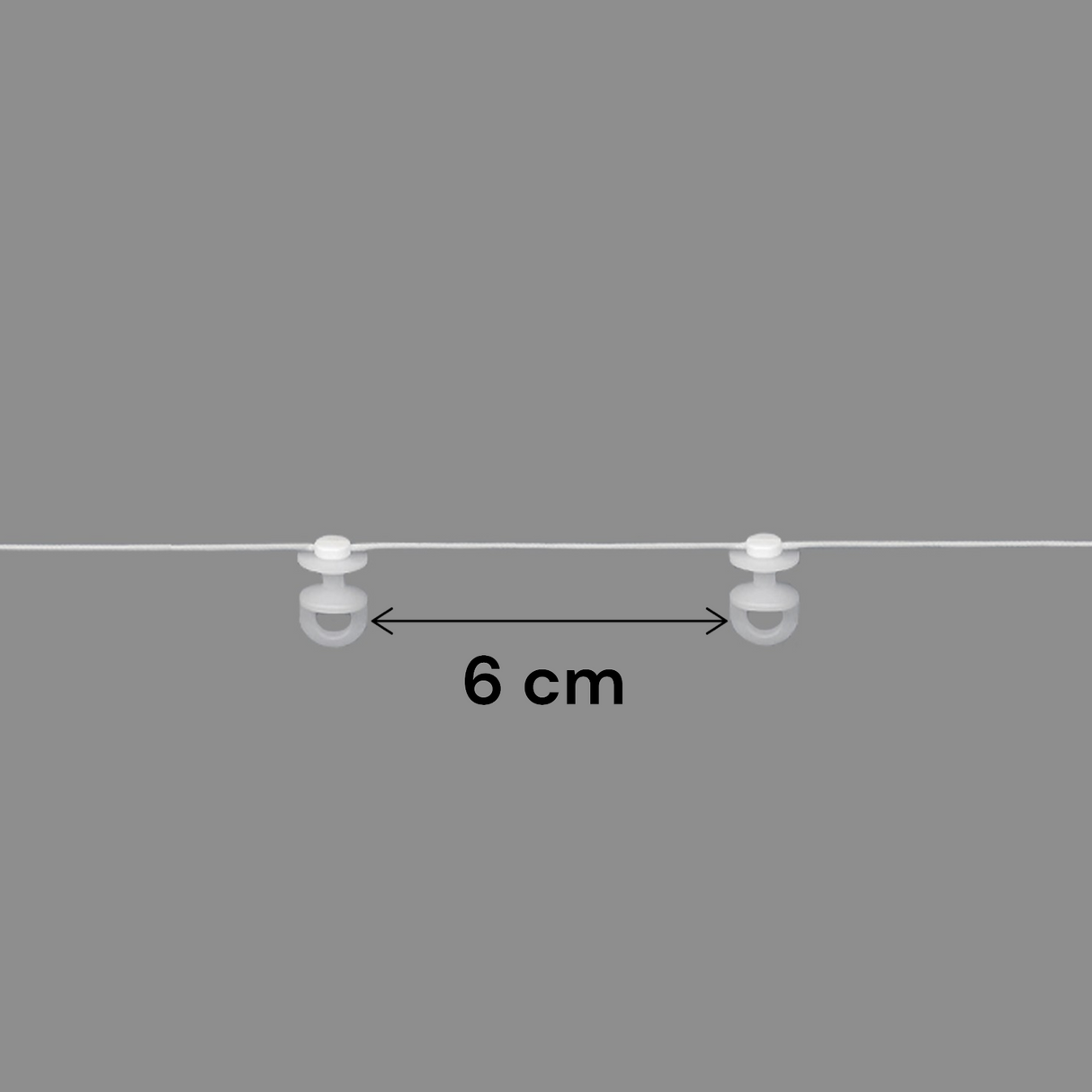 Kordel mit Drehgleiter, für Wellenband "Newave", d 10mm, Abstand 6cm/ 2/07