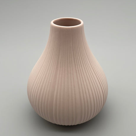 Dekovase aus Steingut in Pastellfarben | Blumenvase  pink von Wimpelberg