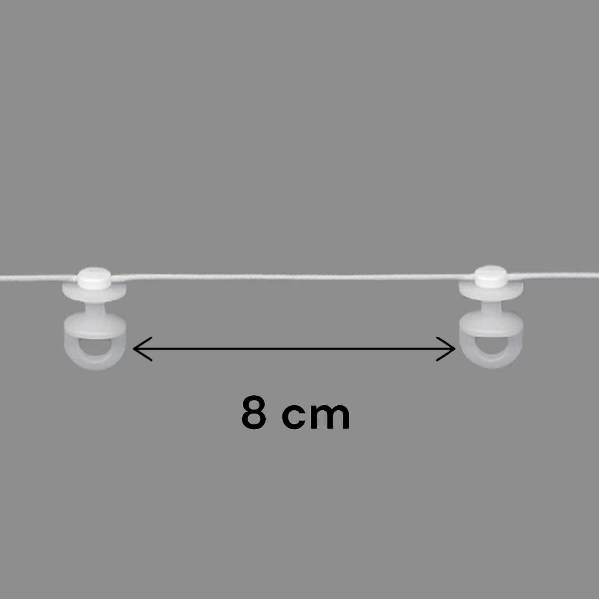 Kordel mit Drehgleiter für Wellenband "Newave", d 10mm, Abstand 8cm/ 1/86