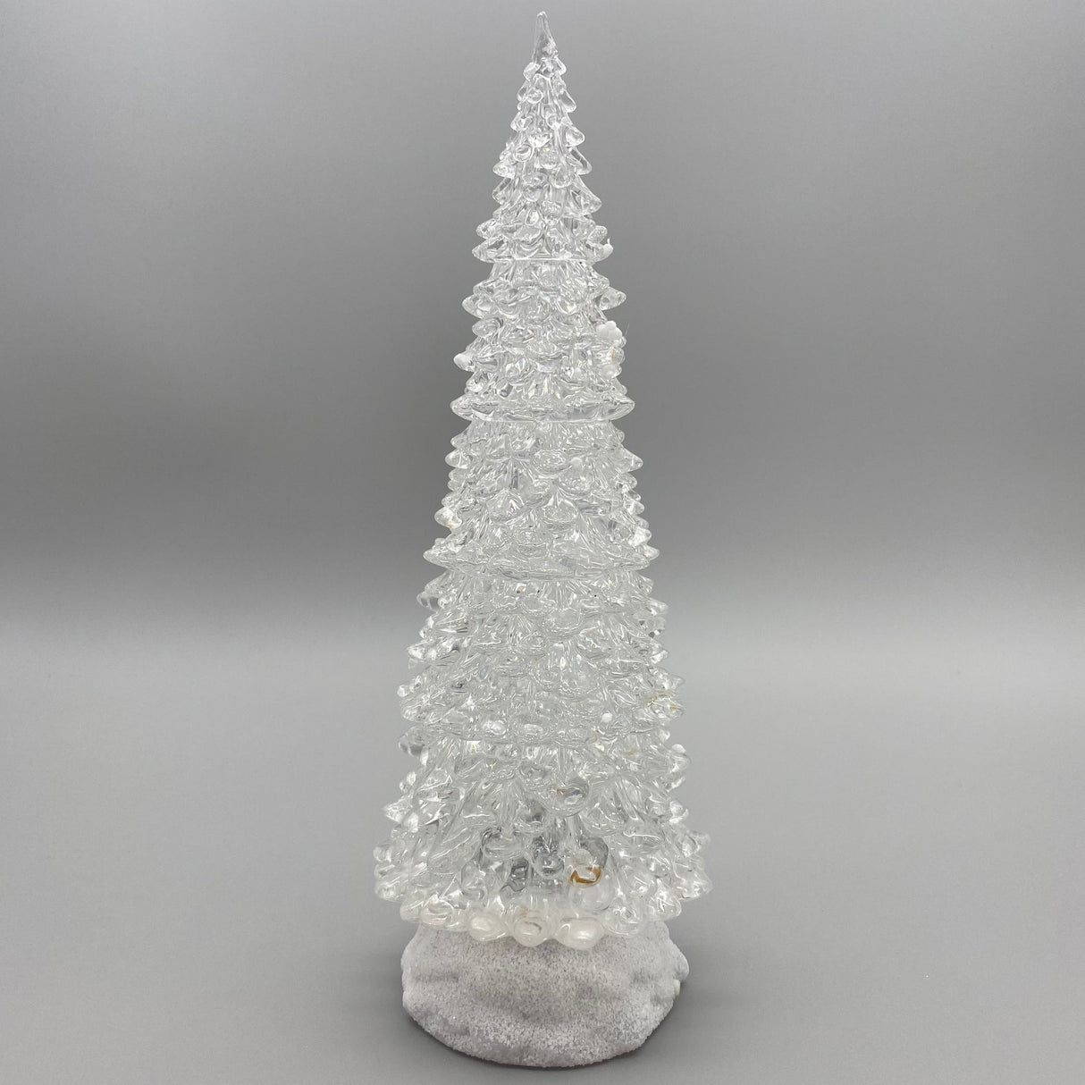 Deko Baum Pyramide Acryl mit Licht und Wasser-Effekt | Winterdeko  32cm von Wimpelberg