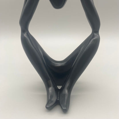 Deko-Figur Schwarz 12x24 cm – Moderne Skulptur aus Kunststein | Dekoobjekt modern   von Wimpelberg