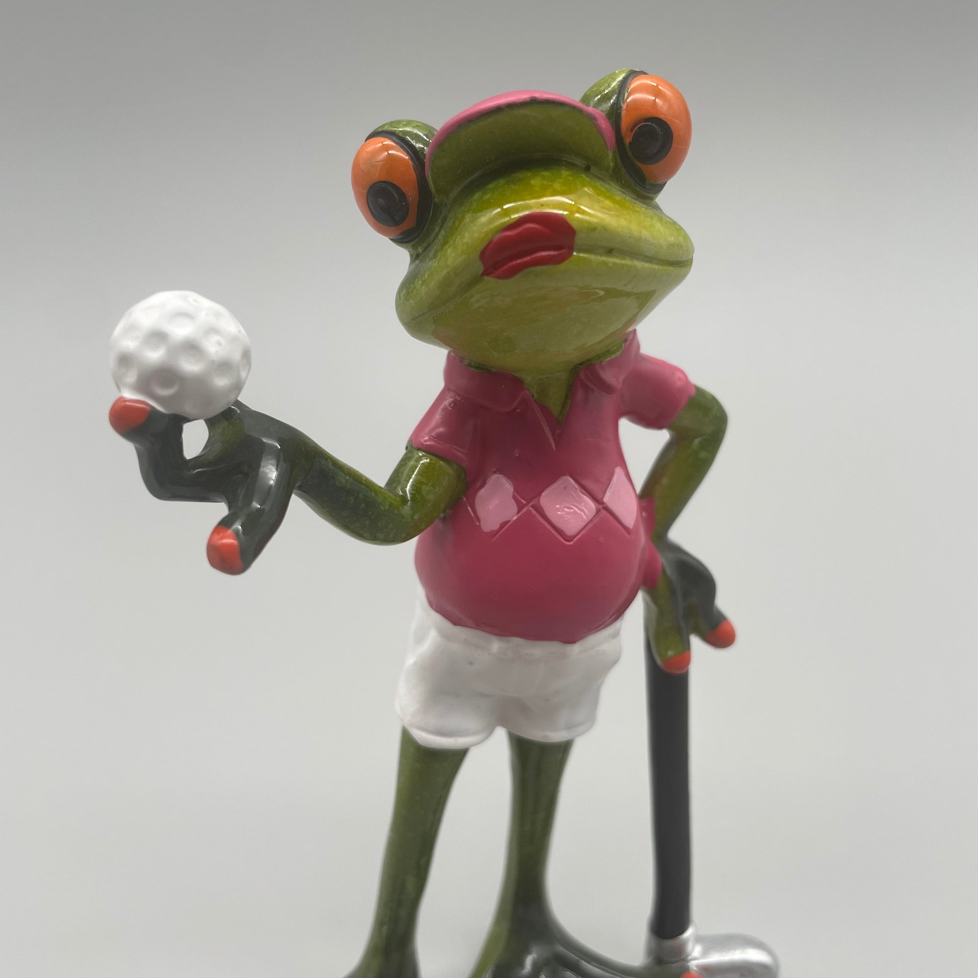 Frosch Keramik Figur - Golfspieler   von Wimpelberg
