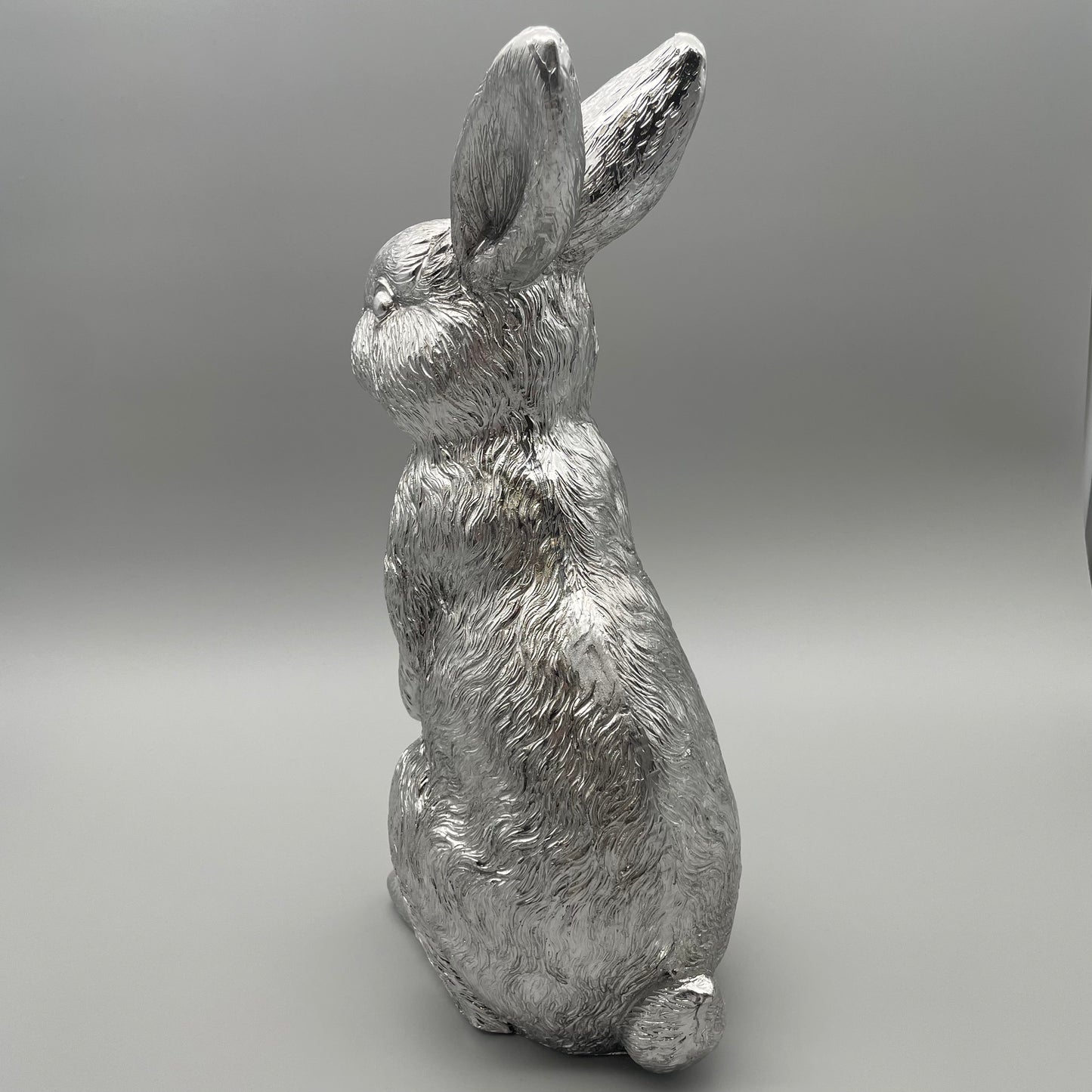 Deko Osterhase silber | Osterdekoration   von Wimpelberg