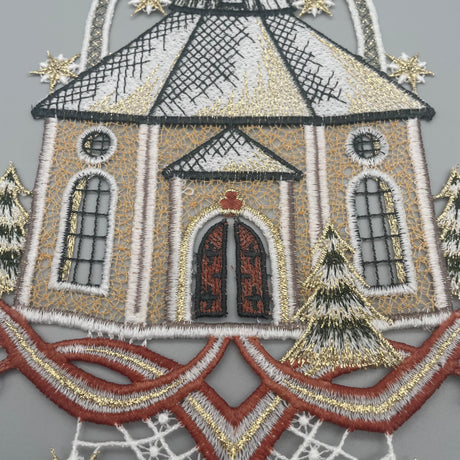 Fensterbild Weihnachten zum aufhängen Kirche   von Wimpelberg