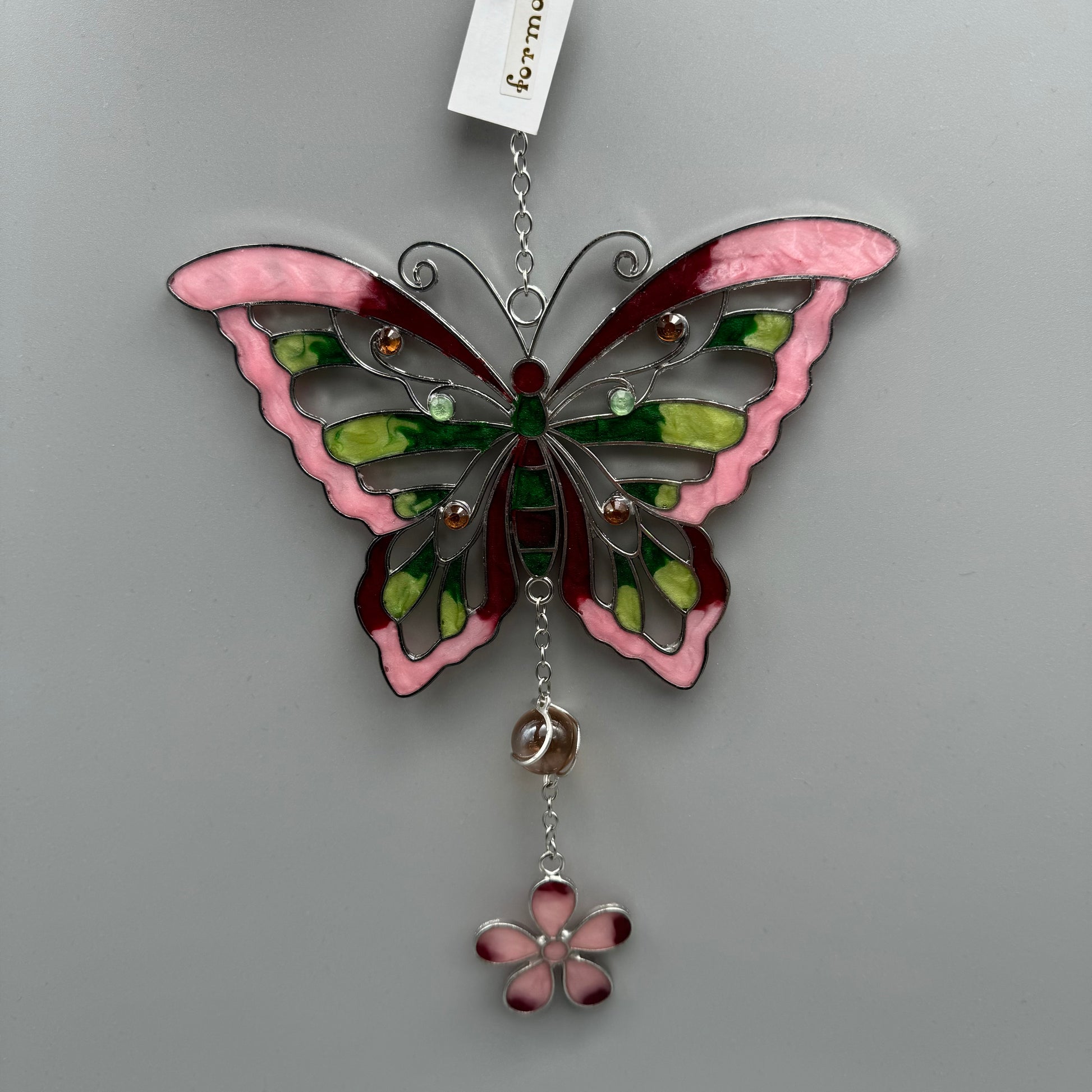 Hänger Schmetterling 21 cm – Tiffany-Art Fensterdeko hängende Deko   von Wimpelberg