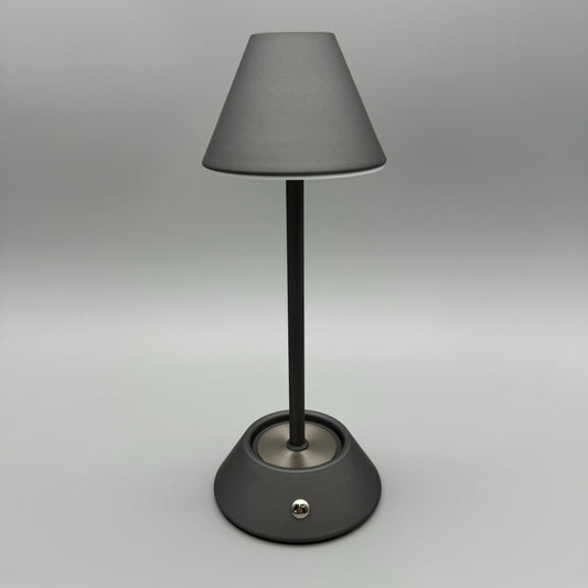 LED-Lampe rund 26cm Touch - Grau | LED Deko Lampe | Schirmdesign   von Wimpelberg