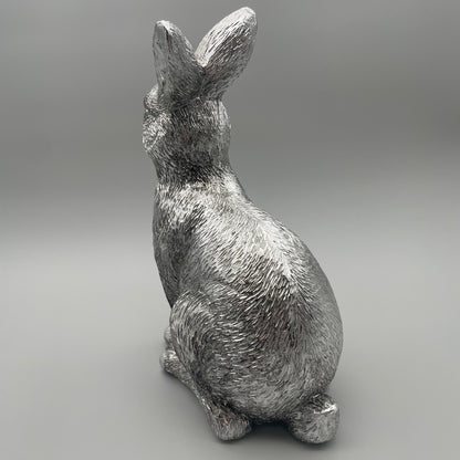 Deko Osterhase silber | Osterdekoration   von Wimpelberg