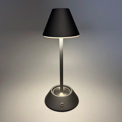 LED-Lampe rund 26cm Touch - Grau | LED Deko Lampe | Schirmdesign   von Wimpelberg