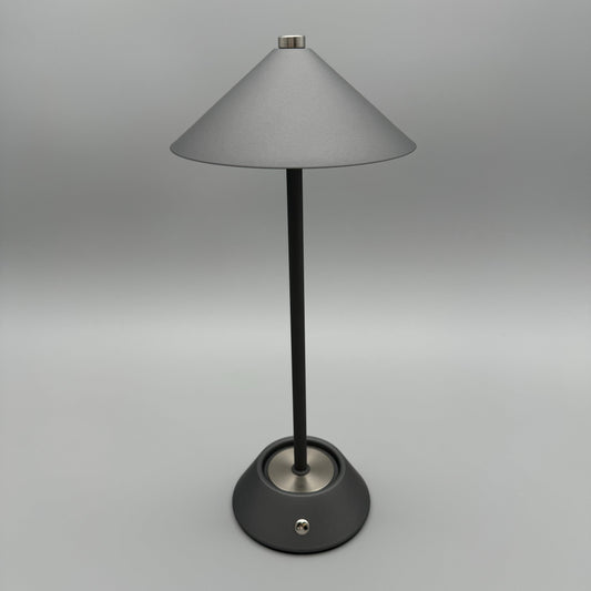LED-Lampe rund 34cm Touch - Grau | LED Deko Lampe | Schirmdesign   von Wimpelberg
