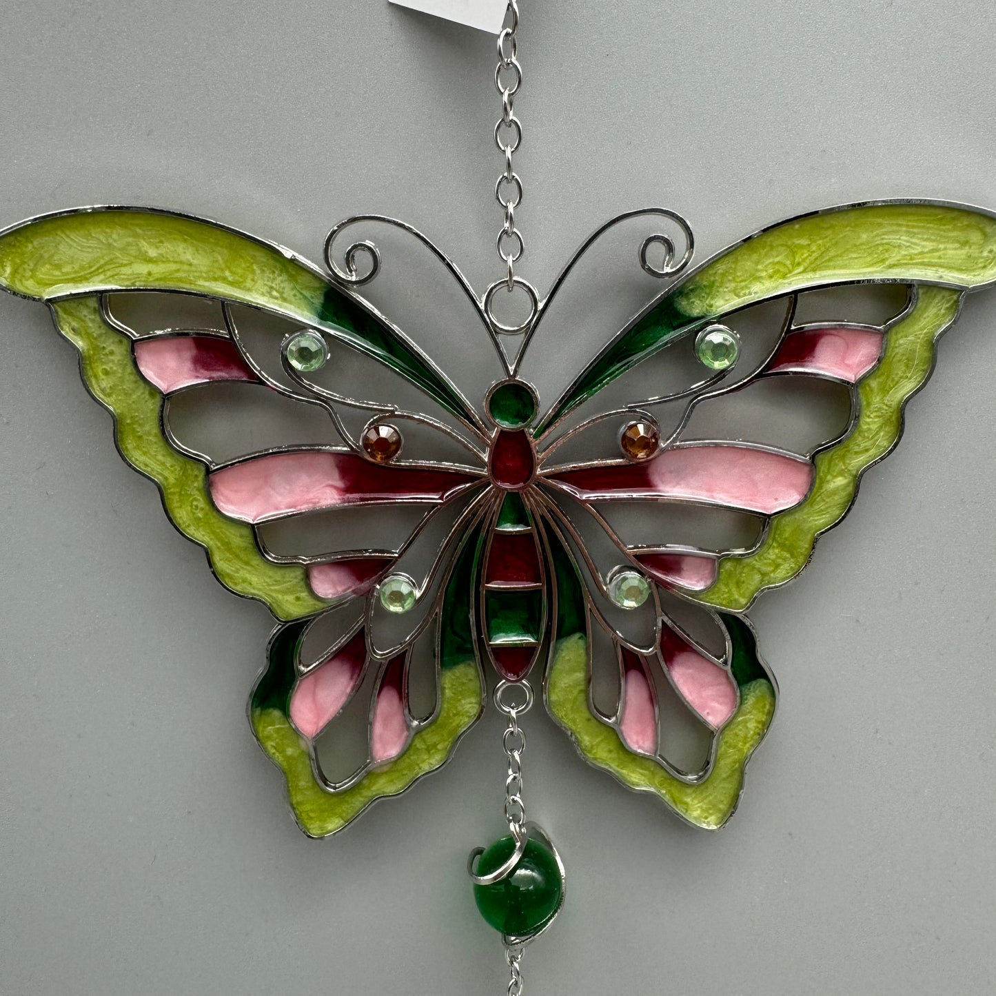 Hänger Schmetterling 21 cm – Tiffany-Art Fensterdeko hängende Deko   von Wimpelberg