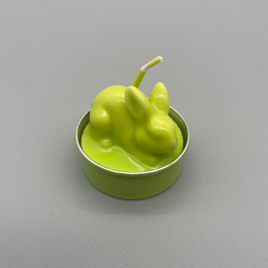 Teelicht "Hase"  hellgrün von Wimpelberg