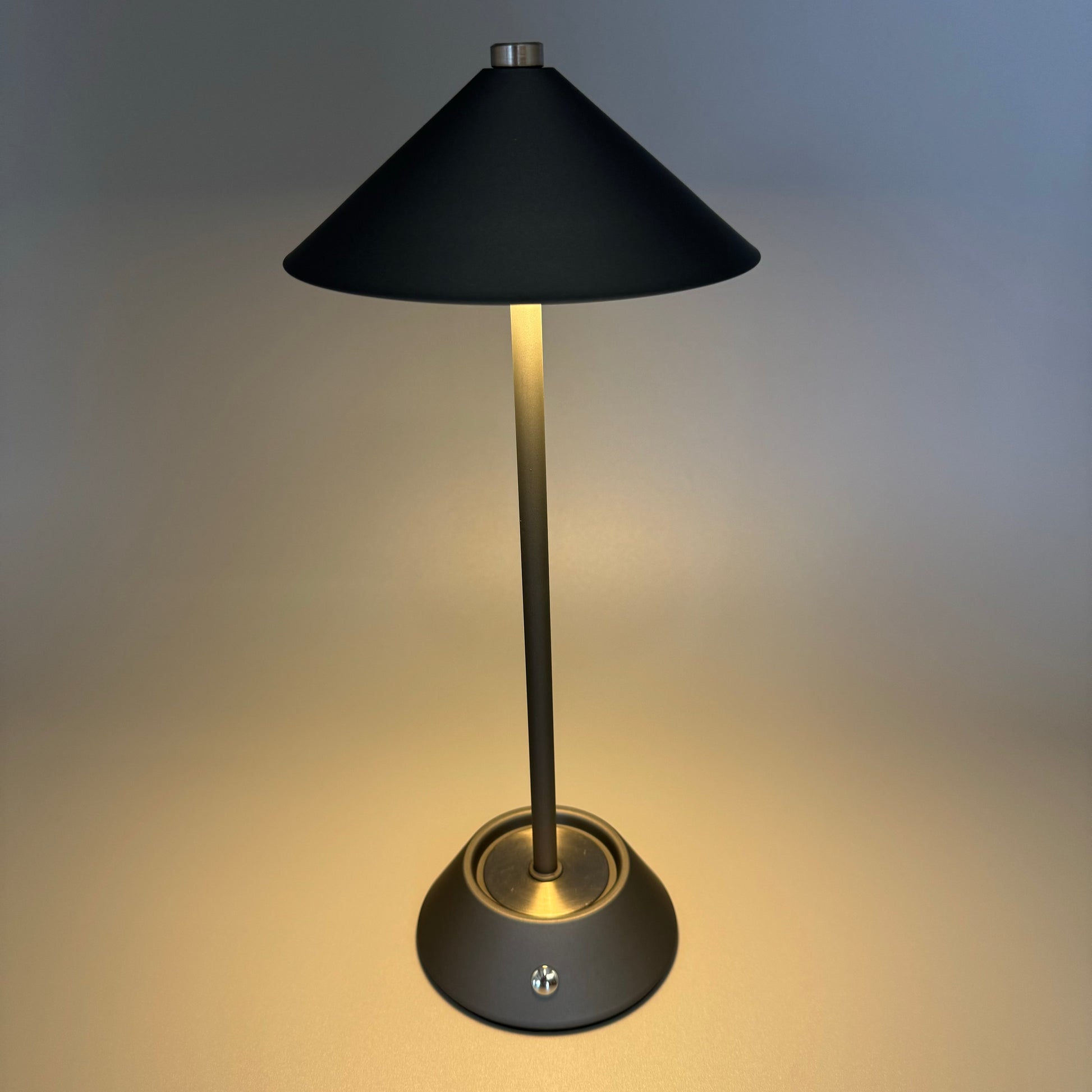 LED-Lampe rund 34cm Touch - Grau | LED Deko Lampe | Schirmdesign   von Wimpelberg