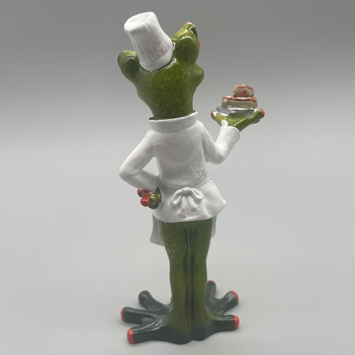 Frosch Keramik Figur - Bäcker mit Kuchen   von Wimpelberg