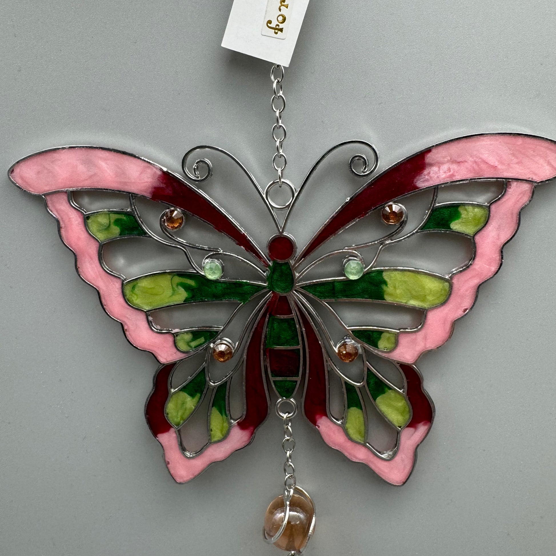 Hänger Schmetterling 21 cm – Tiffany-Art Fensterdeko hängende Deko   von Wimpelberg