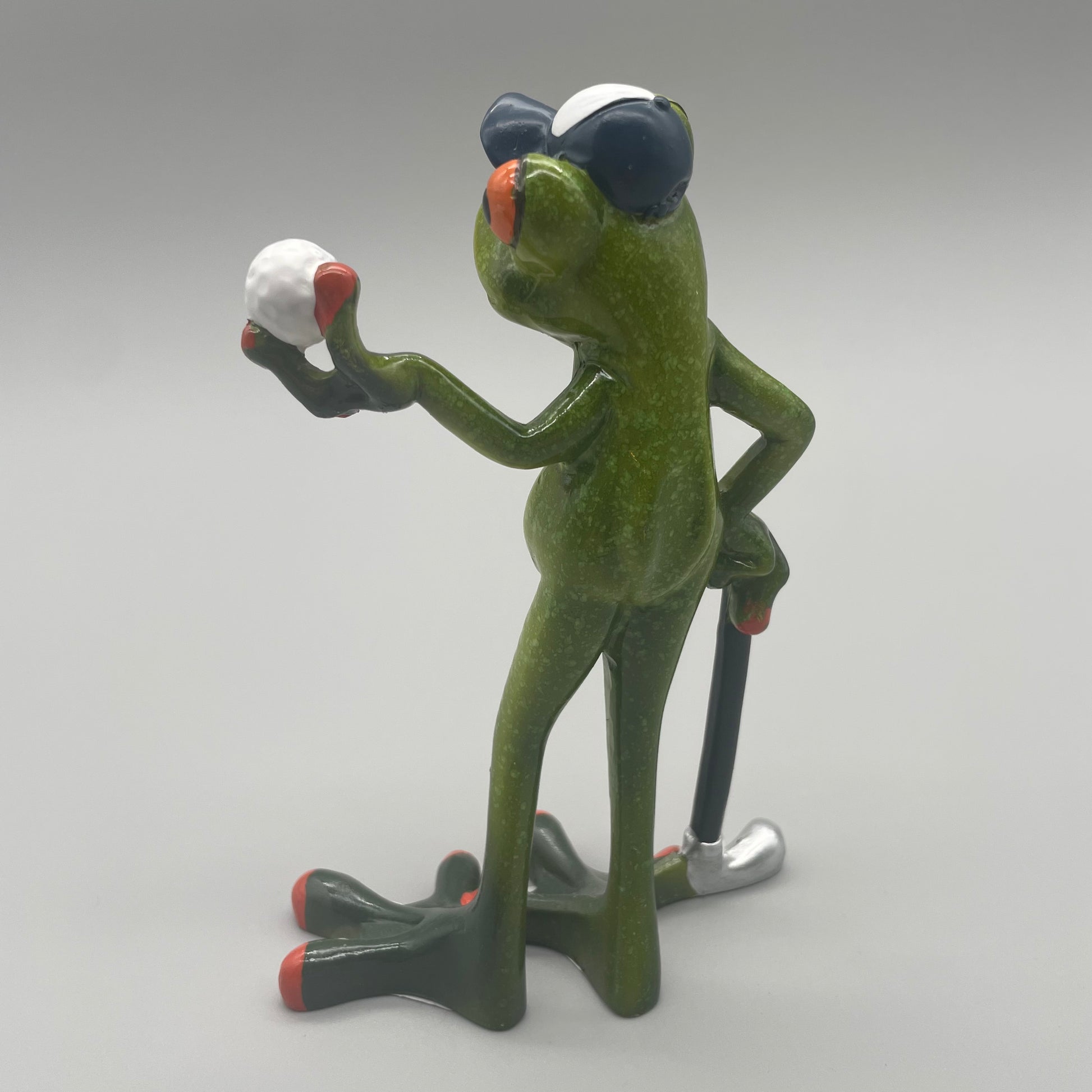 Frosch Keramik Figur - Golfspieler   von Wimpelberg