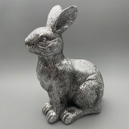 Deko Osterhase silber | Osterdekoration   von Wimpelberg