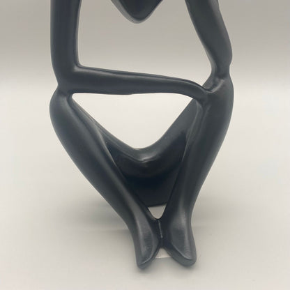 Deko-Figur Schwarz 12x24 cm – Moderne Skulptur aus Kunststein | Dekoobjekt modern   von Wimpelberg