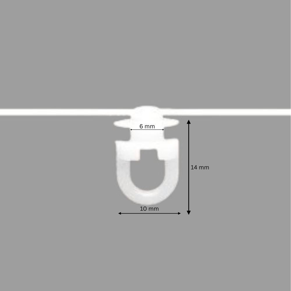 Kordel mit Drehgleiter für Wellenband d 10mm, Abstand 6cm/ 1/99