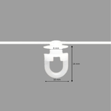 Kordel mit Drehgleiter für Wellenband d 10mm, Abstand 6cm/ 1/99