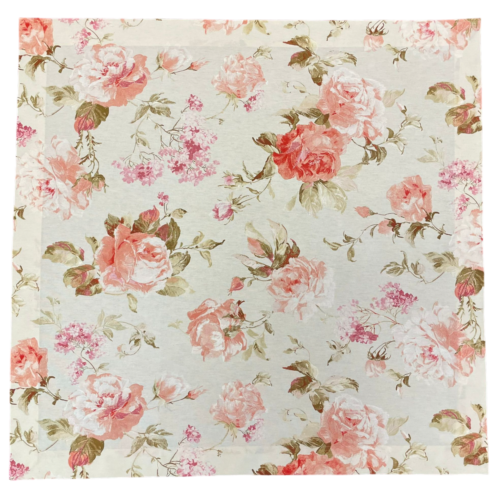 Decke 85x85cm Rosentraum | Sommerdecke Rose | Tischdeko   von Wimpelberg