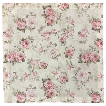 Decke 85x85cm "Rose Garden" | Sommerdecke Rosen   von Wimpelberg