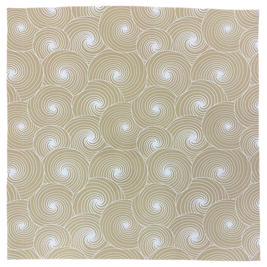 Decke 85x85cm weiß-beige Julia | Tischdecke Kreismuster   von Wimpelberg