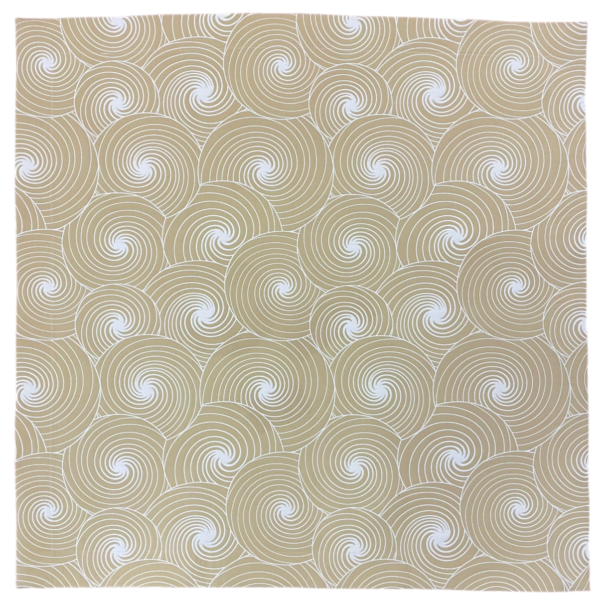 Decke 85x85cm weiß-beige Julia | Tischdecke Kreismuster   von Wimpelberg