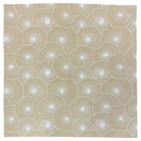 Decke 85x85cm weiß-beige Julia | Tischdecke Kreismuster   von Wimpelberg