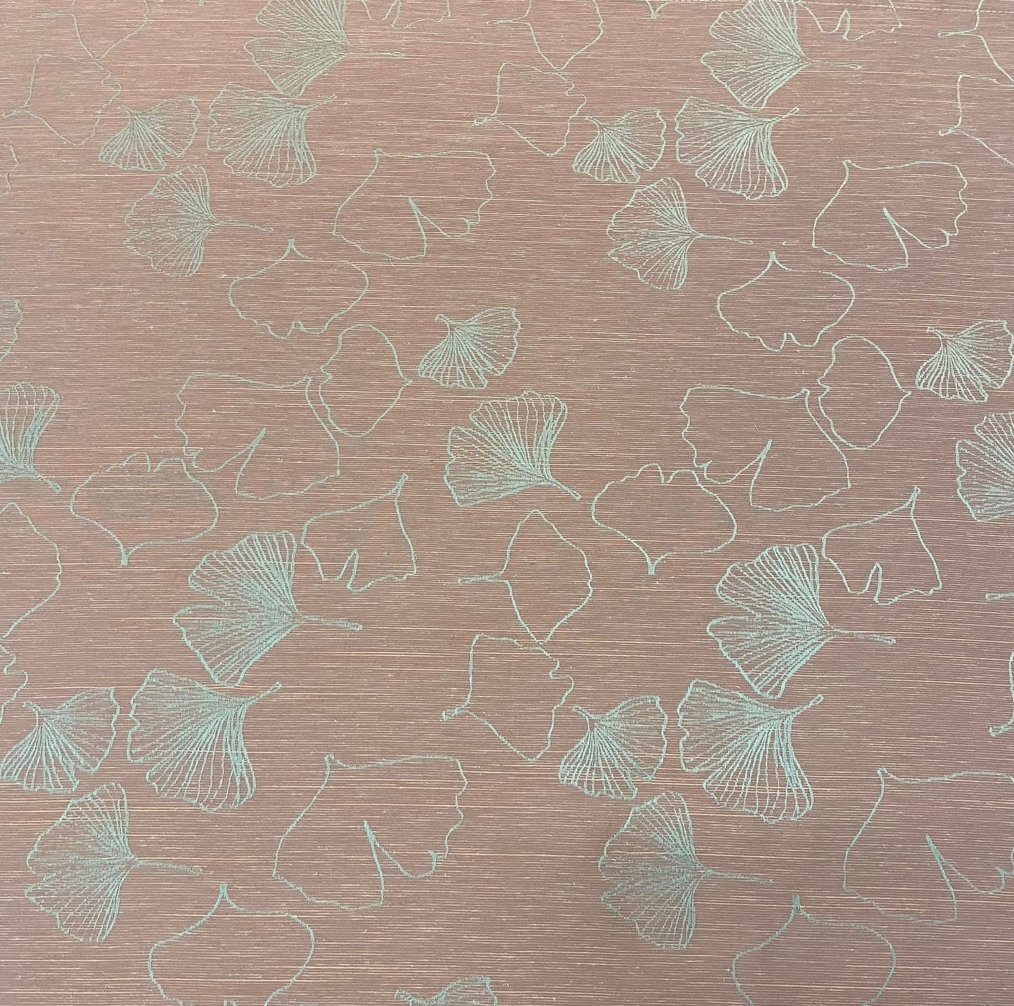 Decke Grace – 85x85 cm in Rosa mit Ginkgo-Blatt | Tischdecke   von Wimpelberg