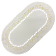 Tischläufer Plauener Spitze 30x55cm oval creme-gelb | Blumenmotiv   von Wimpelberg