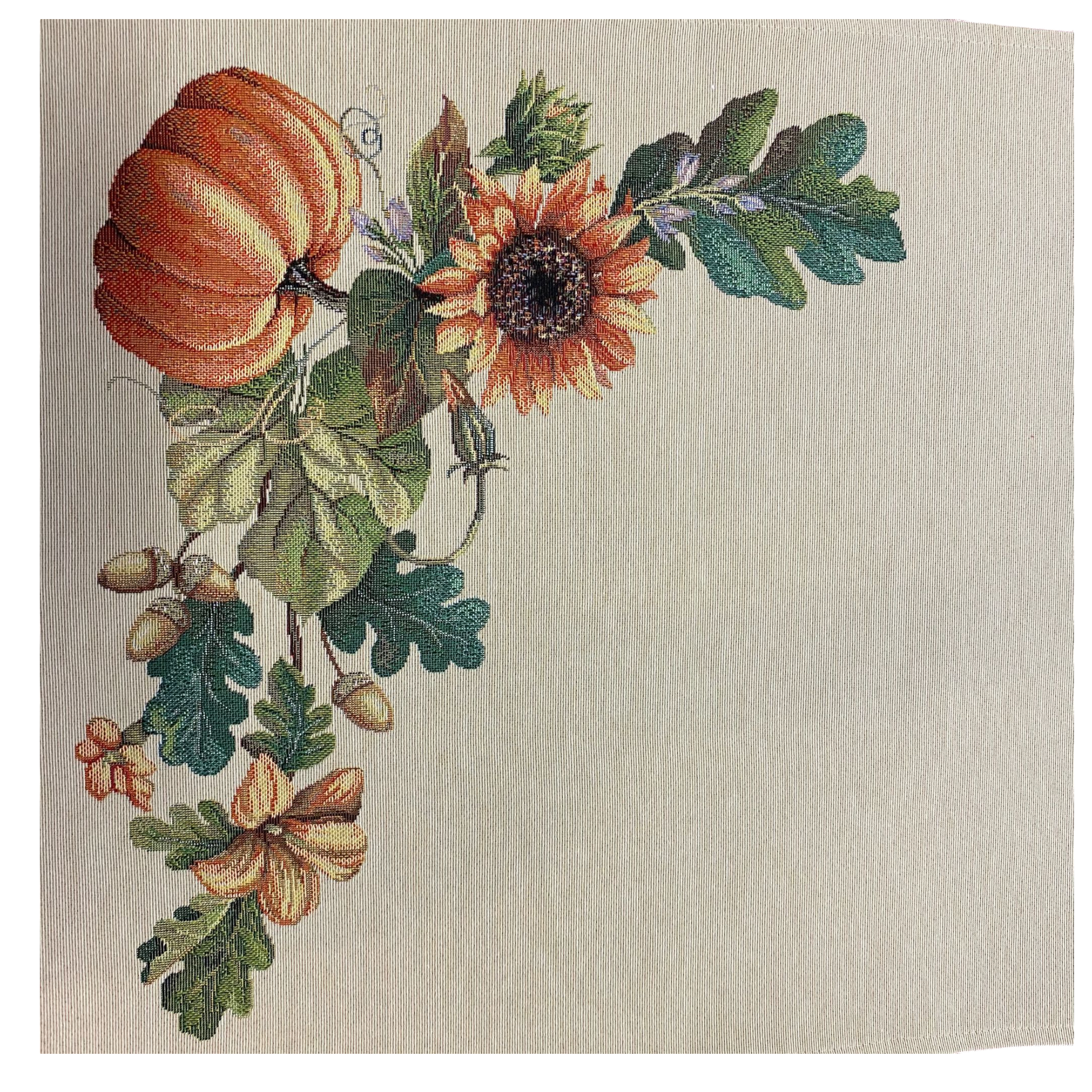 Gobelin-Läufer Kürbis & Sonnenblume – 40x100 cm, 45x140 cm | Herbstdecke Deko   von Wimpelberg