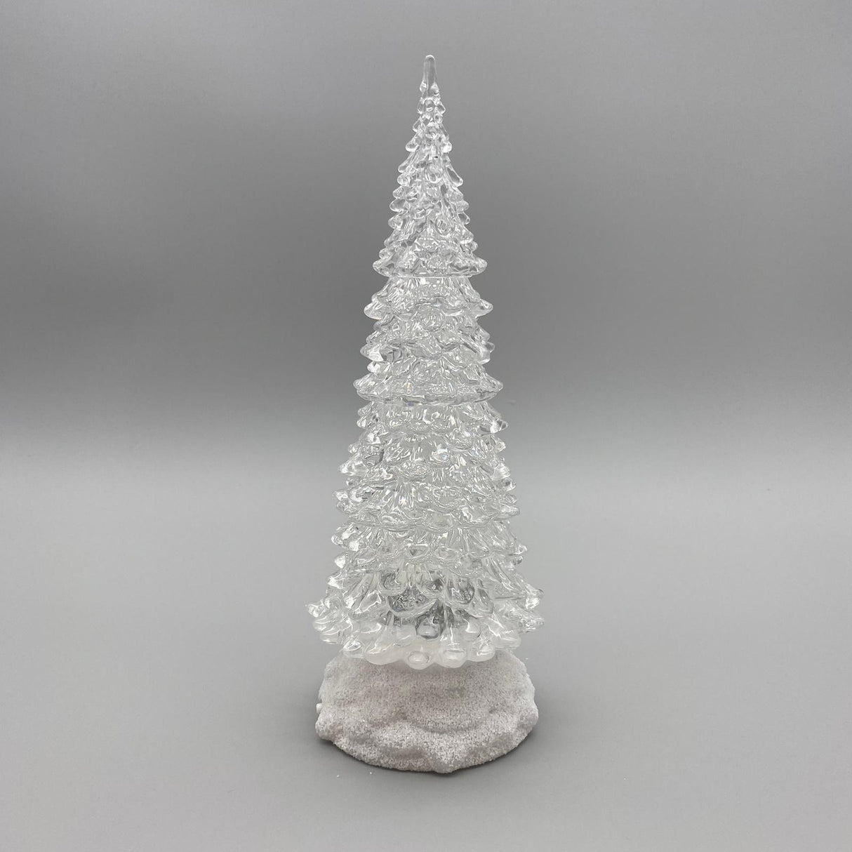 Deko Baum Pyramide Acryl mit Licht und Wasser-Effekt | Winterdeko  27cm von Wimpelberg