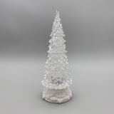 Deko Baum Pyramide Acryl mit Licht und Wasser-Effekt | Winterdeko  27cm von Wimpelberg