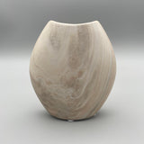 Deko Vase 14x16 cm – Keramik mit matter, creme-braun | Deko Vase modern   von Wimpelberg