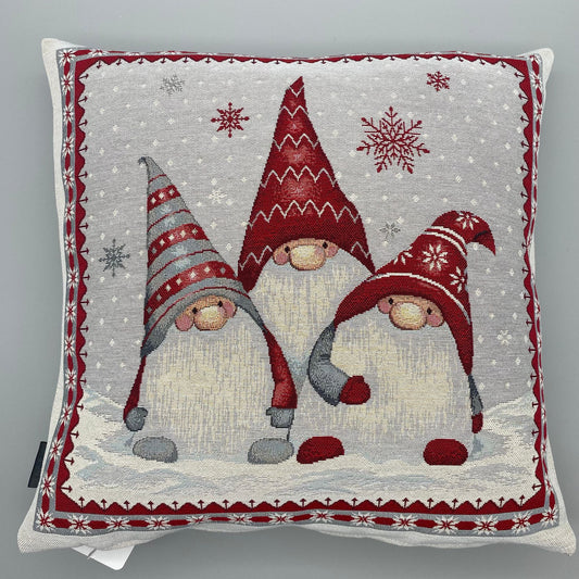 Kissenhülle Weihnachten 45x45 cm – Weihnachten Gobelin Wichtel Weihnachten   von Wimpelberg