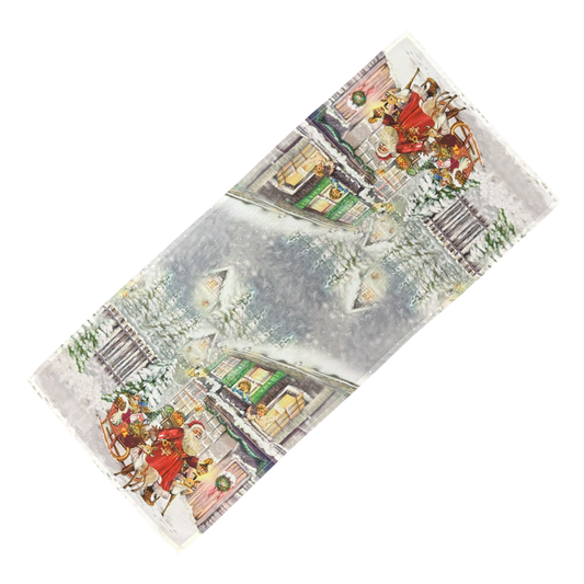 Weihnachtsläufer 40x90cm Weihnachtsmann mit Schlitten – Weihnachten Tischdeko   von Wimpelberg