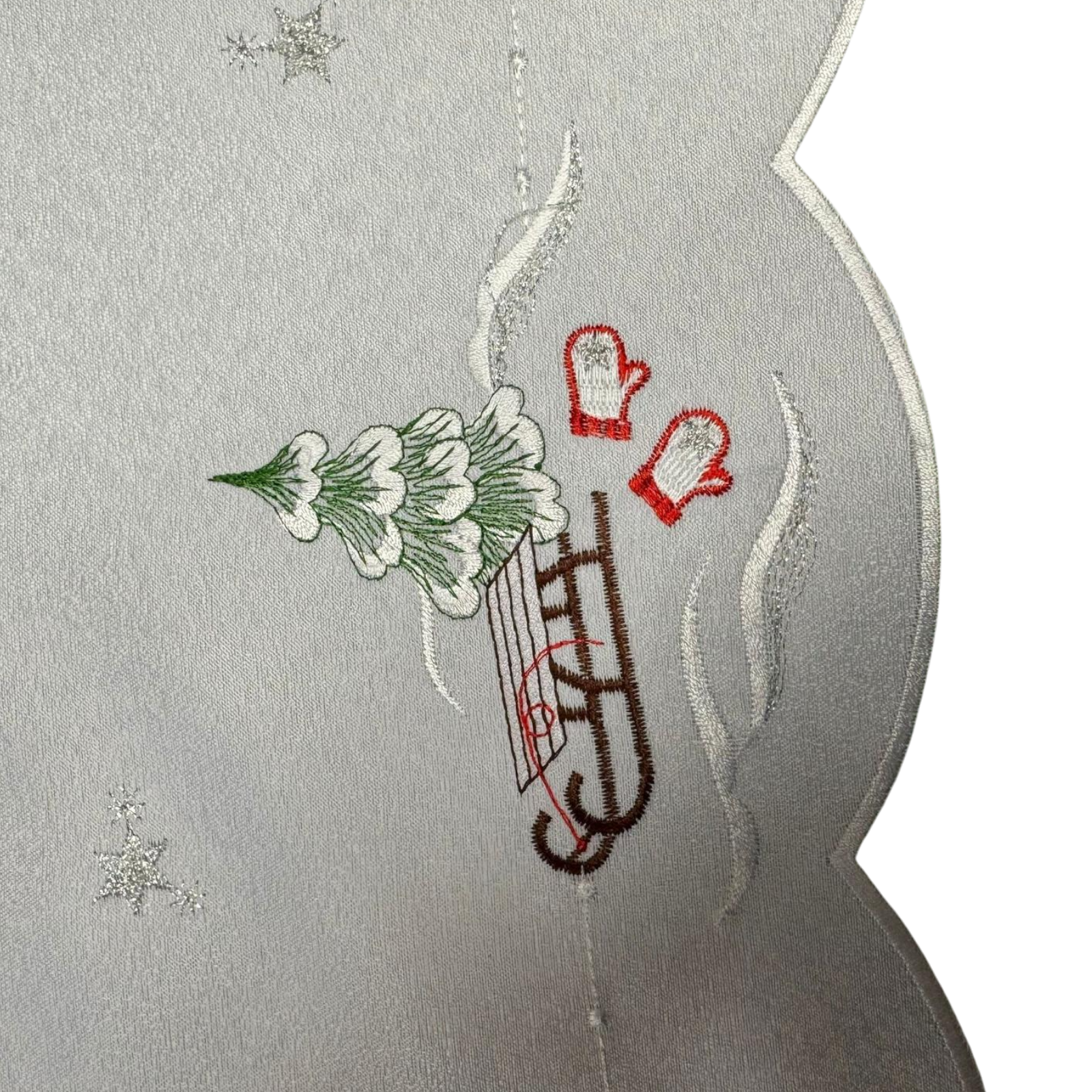 Ovaler Weihnachtsläufer mit Schneemann – 40x90 cm | Weihnachten Tischdeko   von Wimpelberg