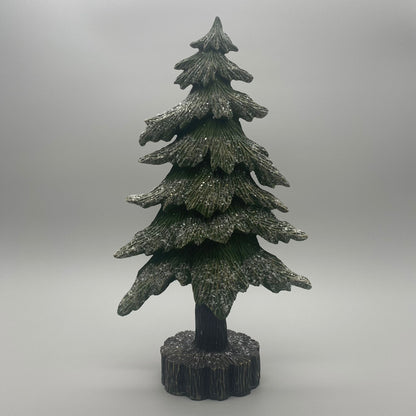 Deko-Baum Winter grün-braun – 10x36 cm aus Kunststein | Dekoobjekt Winter   von Wimpelberg