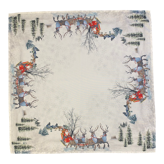 Winterliche Decke 85x85 cm – Bedruckt mit Winterlandschaft | Weihnachtsdecke   von Wimpelberg